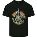 Skeleton Unicorn Skull Heavy Metal Rock Kids T-Shirt Childrens Black