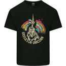 Skeleton Unicorn Skull Heavy Metal Rock Kids T-Shirt Childrens Black