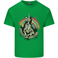 Skeleton Unicorn Skull Heavy Metal Rock Kids T-Shirt Childrens Irish Green