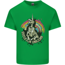 Skeleton Unicorn Skull Heavy Metal Rock Kids T-Shirt Childrens Irish Green