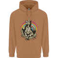 Skeleton Unicorn Skull Heavy Metal Rock Mens 80% Cotton Hoodie Caramel Latte