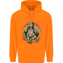 Skeleton Unicorn Skull Heavy Metal Rock Mens 80% Cotton Hoodie Orange