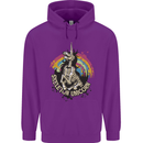 Skeleton Unicorn Skull Heavy Metal Rock Mens 80% Cotton Hoodie Purple