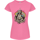 Skeleton Unicorn Skull Heavy Metal Rock Womens Petite Cut T-Shirt Azalea