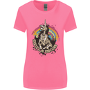 Skeleton Unicorn Skull Heavy Metal Rock Womens Wider Cut T-Shirt Azalea