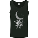 Skeletons On the Moon Playing Guitar Mens Vest Tank Top Black