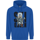 Ski Queen Funny Skiing Childrens Kids Hoodie Royal Blue