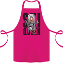 Ski Queen Funny Skiing Cotton Apron 100% Organic Pink