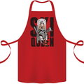 Ski Queen Funny Skiing Cotton Apron 100% Organic Red