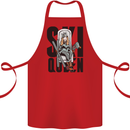 Ski Queen Funny Skiing Cotton Apron 100% Organic Red
