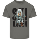 Ski Queen Funny Skiing Kids T-Shirt Childrens Charcoal