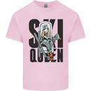 Ski Queen Funny Skiing Kids T-Shirt Childrens Light Pink