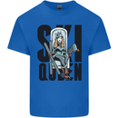 Ski Queen Funny Skiing Kids T-Shirt Childrens Royal Blue