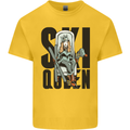 Ski Queen Funny Skiing Kids T-Shirt Childrens Yellow