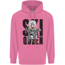 Ski Queen Funny Skiing Mens 80% Cotton Hoodie Azelea
