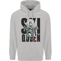 Ski Queen Funny Skiing Mens 80% Cotton Hoodie Sports Grey