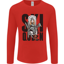 Ski Queen Funny Skiing Mens Long Sleeve T-Shirt Red
