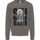 Ski Queen Funny Skiing Mens Sweatshirt Jumper Charcoal