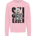 Ski Queen Funny Skiing Mens Sweatshirt Jumper Light Pink