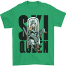 Ski Queen Funny Skiing Mens T-Shirt 100% Cotton Irish Green