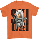 Ski Queen Funny Skiing Mens T-Shirt 100% Cotton Orange