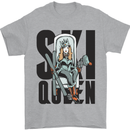 Ski Queen Funny Skiing Mens T-Shirt 100% Cotton Sports Grey