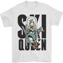Ski Queen Funny Skiing Mens T-Shirt 100% Cotton White
