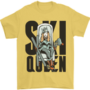 Ski Queen Funny Skiing Mens T-Shirt 100% Cotton Yellow