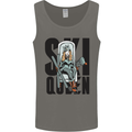 Ski Queen Funny Skiing Mens Vest Tank Top Charcoal