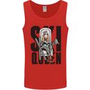 Ski Queen Funny Skiing Mens Vest Tank Top Red
