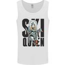 Ski Queen Funny Skiing Mens Vest Tank Top White