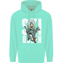 Ski Queen Funny Skiing Winter Sports Childrens Kids Hoodie Peppermint