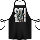 Ski Queen Funny Skiing Winter Sports Cotton Apron 100% Organic Black