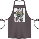 Ski Queen Funny Skiing Winter Sports Cotton Apron 100% Organic Dark Grey