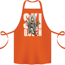 Ski Queen Funny Skiing Winter Sports Cotton Apron 100% Organic Orange