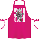 Ski Queen Funny Skiing Winter Sports Cotton Apron 100% Organic Pink
