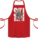 Ski Queen Funny Skiing Winter Sports Cotton Apron 100% Organic Red