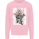 Ski Queen Funny Skiing Winter Sports Kids Sweatshirt Jumper Light Pink