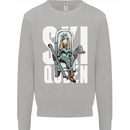 Ski Queen Funny Skiing Winter Sports Kids Sweatshirt Jumper Sports Grey