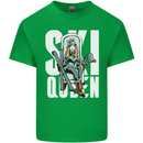 Ski Queen Funny Skiing Winter Sports Kids T-Shirt Childrens Irish Green