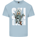 Ski Queen Funny Skiing Winter Sports Kids T-Shirt Childrens Light Blue