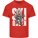 Ski Queen Funny Skiing Winter Sports Kids T-Shirt Childrens Red