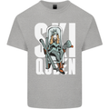 Ski Queen Funny Skiing Winter Sports Kids T-Shirt Childrens Sports Grey