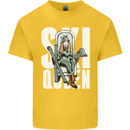 Ski Queen Funny Skiing Winter Sports Kids T-Shirt Childrens Yellow