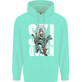 Ski Queen Funny Skiing Winter Sports Mens 80% Cotton Hoodie Peppermint