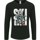 Ski Queen Funny Skiing Winter Sports Mens Long Sleeve T-Shirt Black