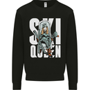 Ski Queen Funny Skiing Winter Sports Mens Sweatshirt Jumper Black