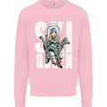 Ski Queen Funny Skiing Winter Sports Mens Sweatshirt Jumper Light Pink