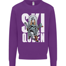 Ski Queen Funny Skiing Winter Sports Mens Sweatshirt Jumper Purple