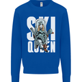 Ski Queen Funny Skiing Winter Sports Mens Sweatshirt Jumper Royal Blue